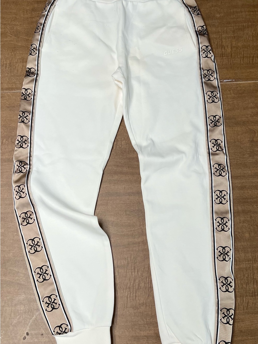 Guess Cream Track Jacket & Leggings with Beige Logo Trim - Picture 6 of 9